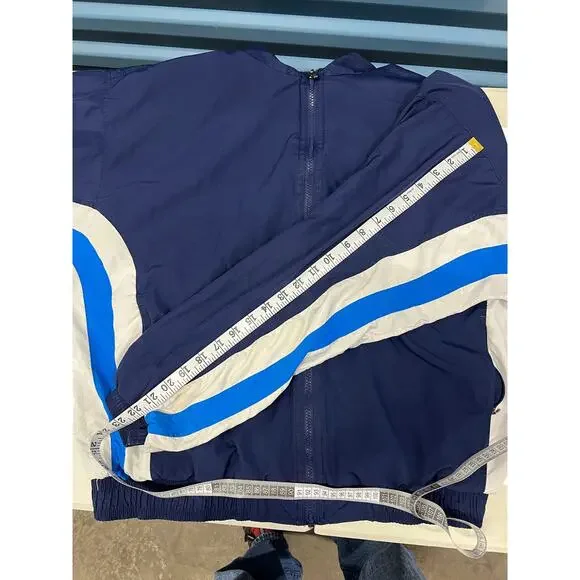 Vintage 1990’s Adidas Blue and White Two Piece Track Suit Size Large